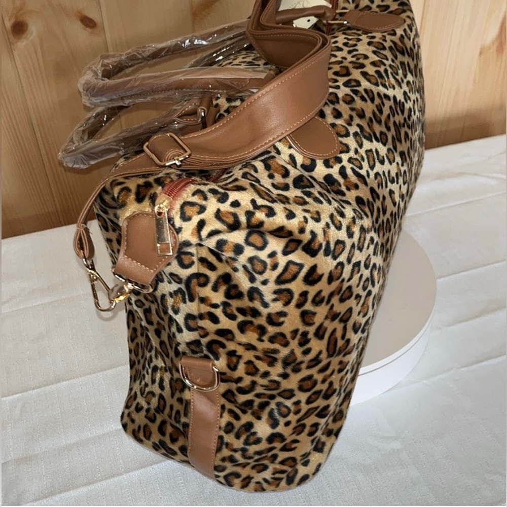 Leopard Print Tote Bag Overnight Size